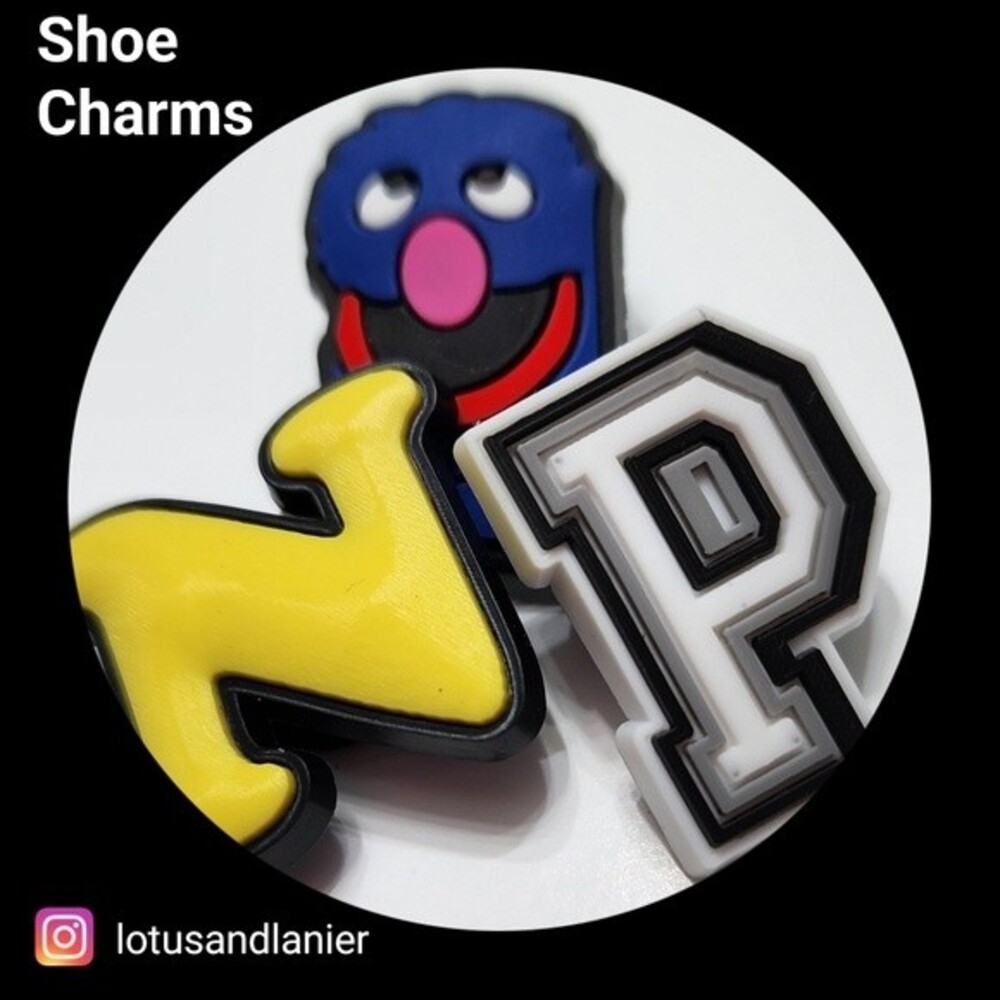 Shoe Charms " Grover" Charms Set of 3